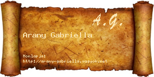 Arany Gabriella névjegykártya