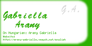 gabriella arany business card